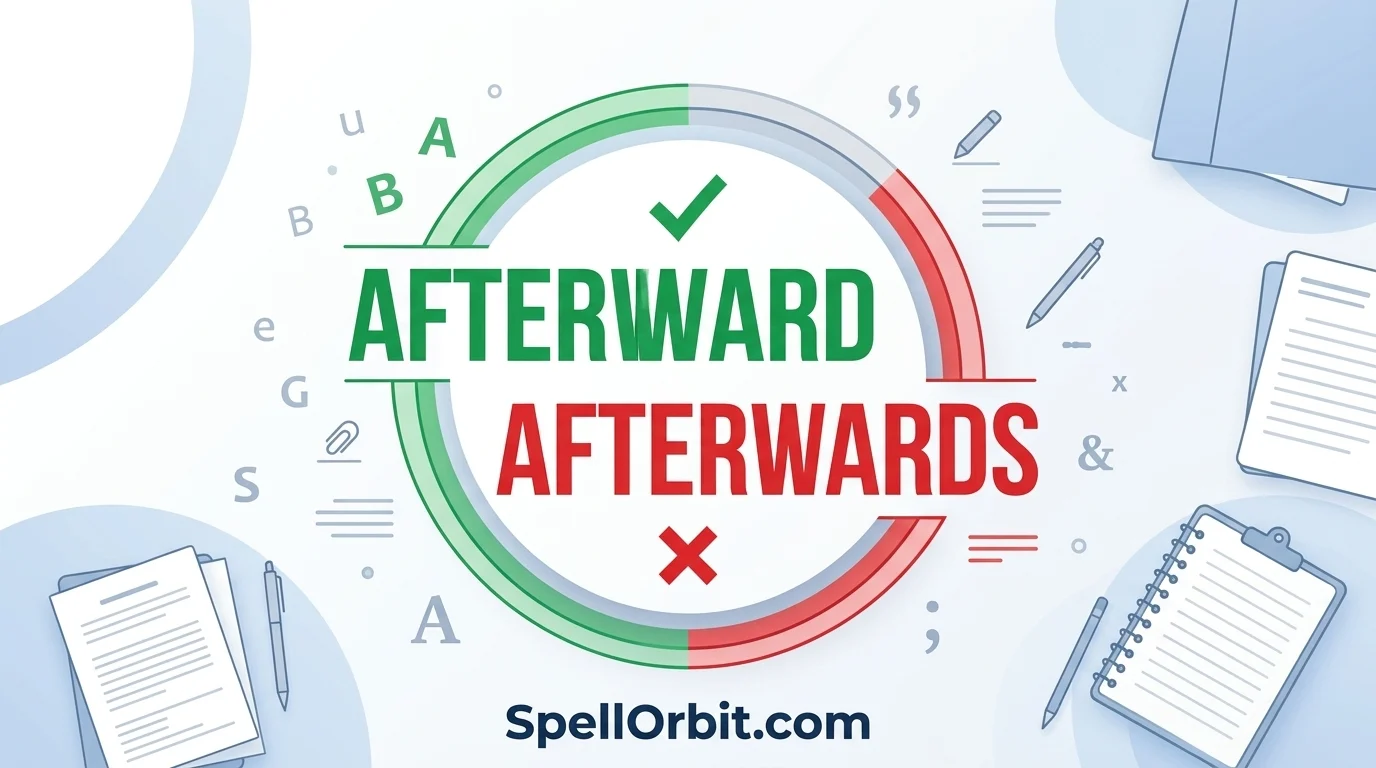 Afterward or Afterwards
