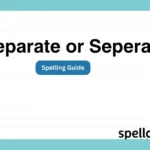 Separate or Seperate